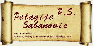 Pelagije Šabanović vizit kartica